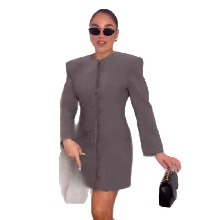 Dams Blazer-klänning med oversized axlar Mirla-Eva Jonsson
