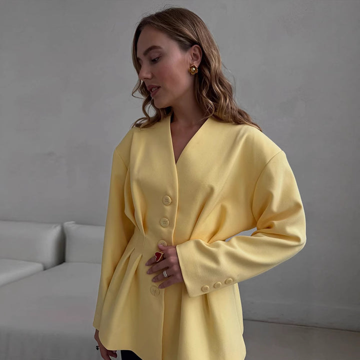 Dams Blazer med figursydd skärning och eleganta knapppdetails Eva Jonsson-Eva Jonsson