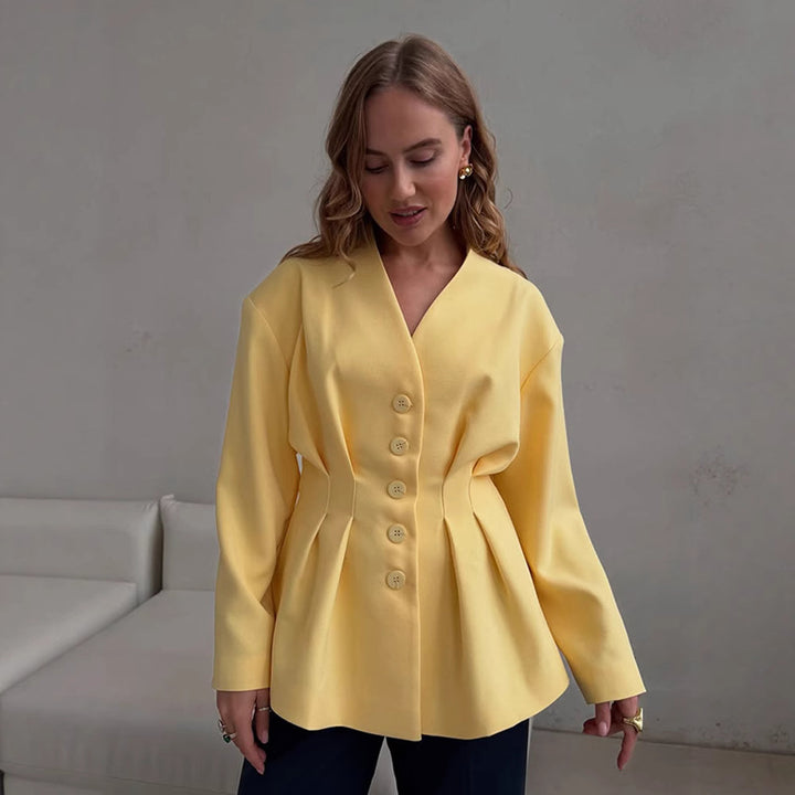 Dams Blazer med figursydd skärning och eleganta knapppdetails Eva Jonsson-Eva Jonsson