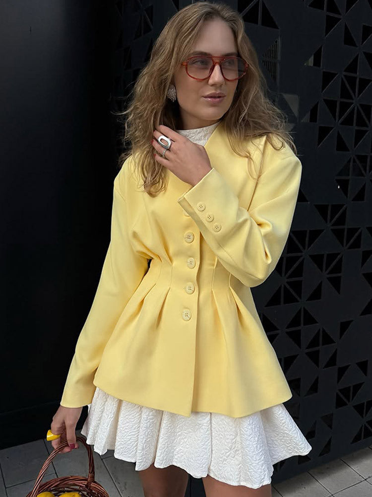 Dams Blazer med figursydd skärning och eleganta knapppdetails Eva Jonsson-Eva Jonsson
