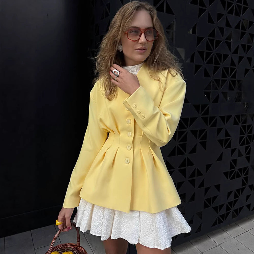 Dams Blazer med figursydd skärning och eleganta knapppdetails Eva Jonsson-Eva Jonsson