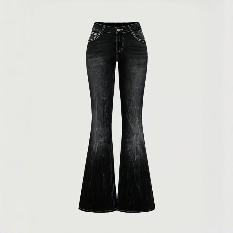 Dams Bootcut Jeans med konstnärlig broderi Mirla-Eva Jonsson