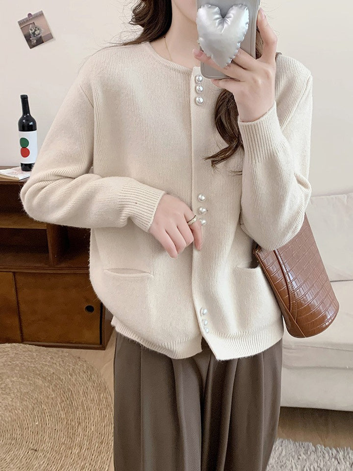 Dams Cardigan med Eleganta Pärknappar Eva Jonsson-Eva Jonsson