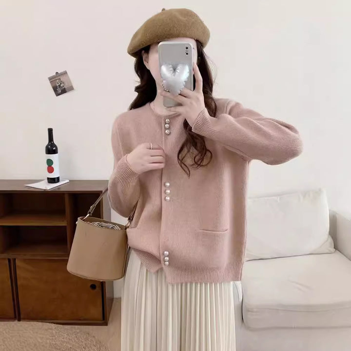 Dams Cardigan med Eleganta Pärknappar Eva Jonsson-Eva Jonsson