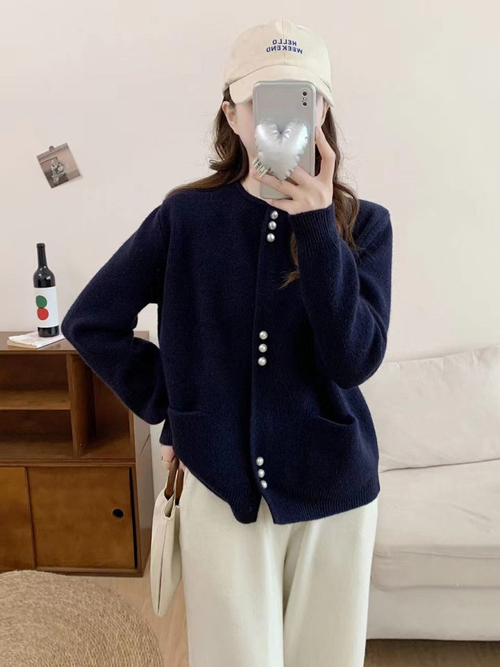 Dams Cardigan med Eleganta Pärknappar Mirla-Eva Jonsson