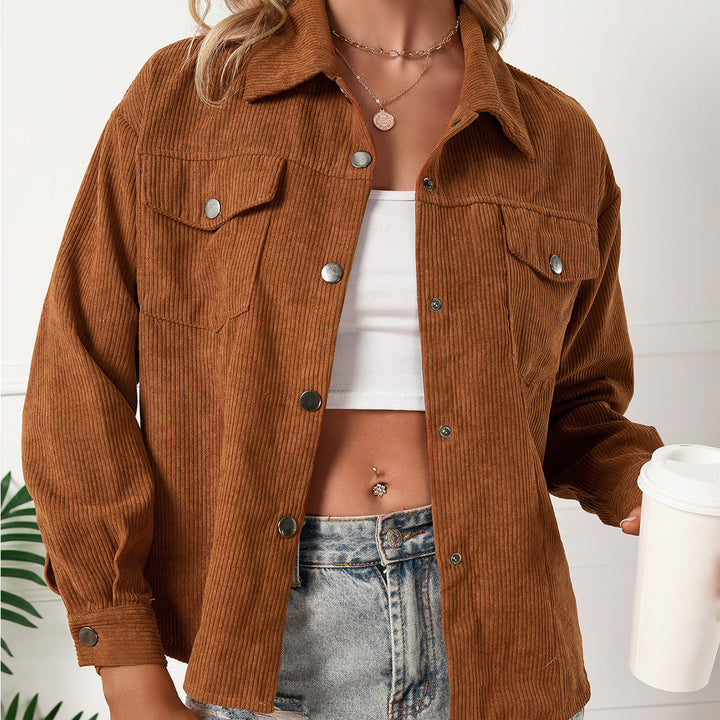 Dams Cordjacka i Oversized-stil Eva Jonsson-Eva Jonsson