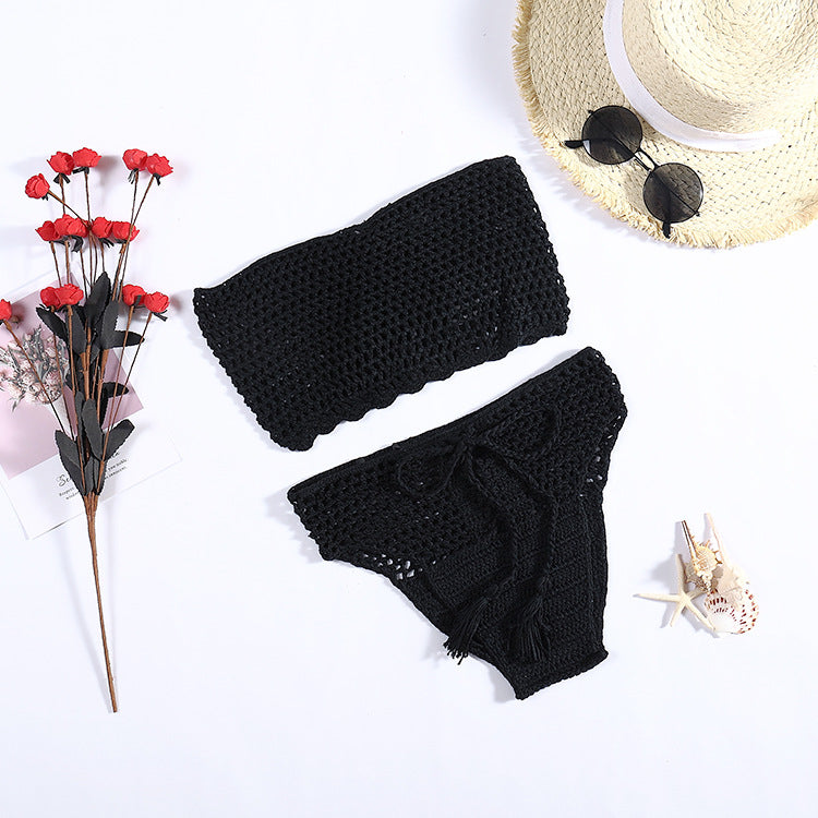 Dams Crochet Bikini Set med attraktiva accenter Mirla-Eva Jonsson