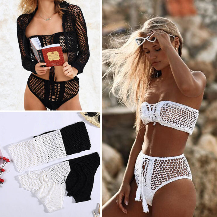 Dams Crochet Bikini Set med attraktiva accenter Mirla-Eva Jonsson