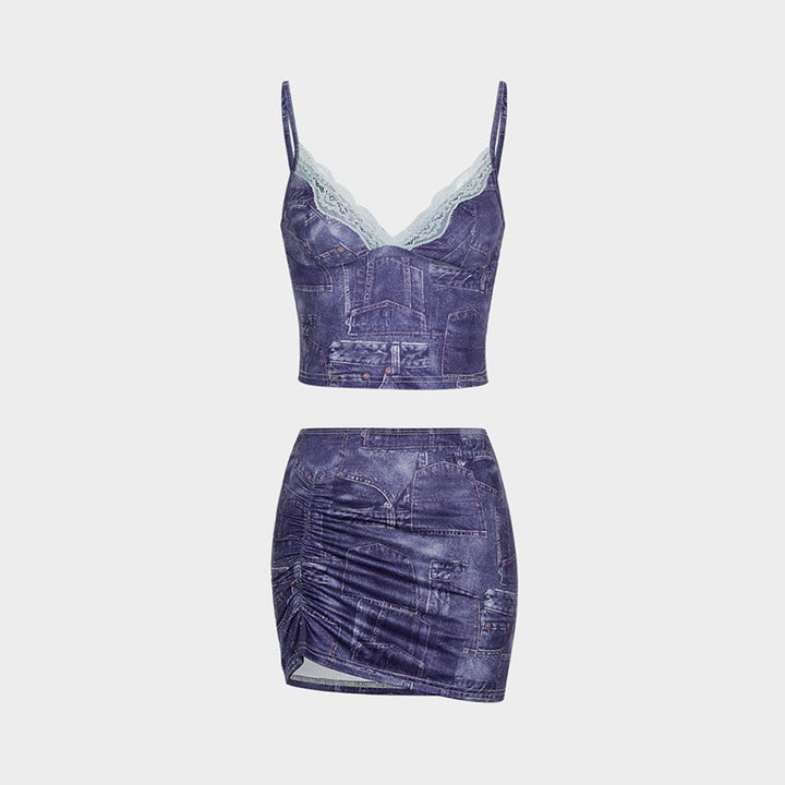 Dams Crop Top och Minikjol Set Mirla-Eva Jonsson