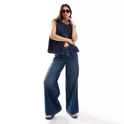 Dams Denim Bustier-Väst med snörning Mirla-Eva Jonsson
