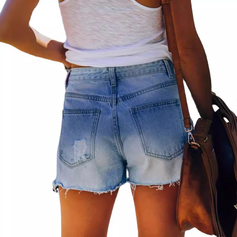 Dams Denim-shorts med Avslappnad Snitt och Slående Stjärnor Mirla-Eva Jonsson