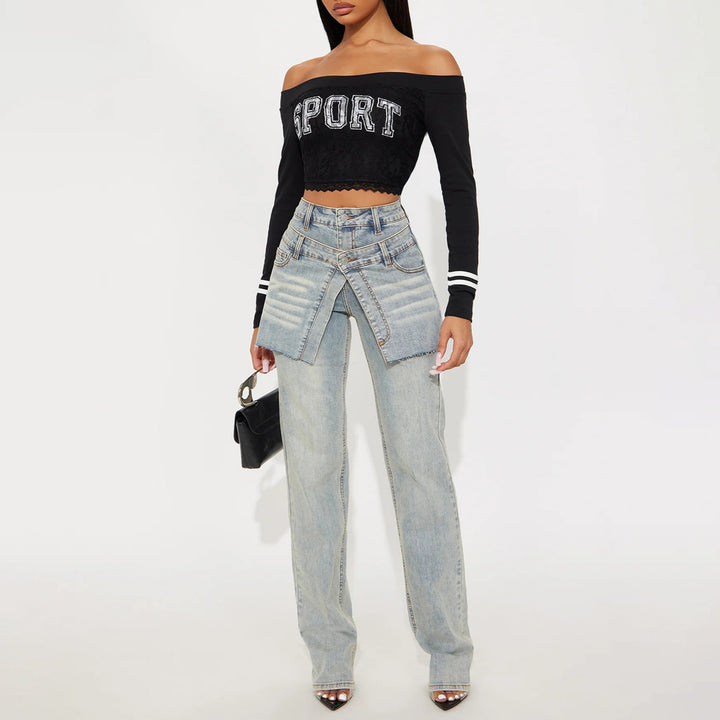 Dams Designer Jeans med Asymmetrisk Skärning Mirla-Eva Jonsson