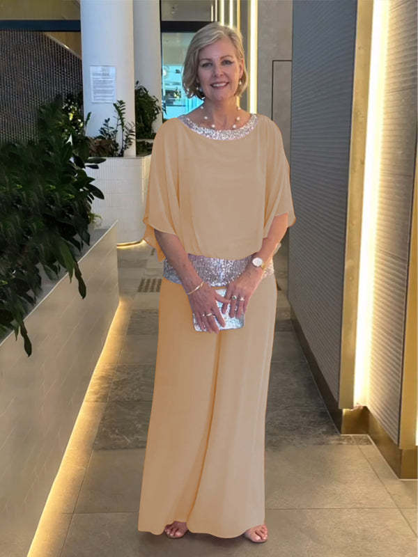 Dams Elegant Jumpsuit med skimrande överdel och vida ben Eva Jonsson-Eva Jonsson