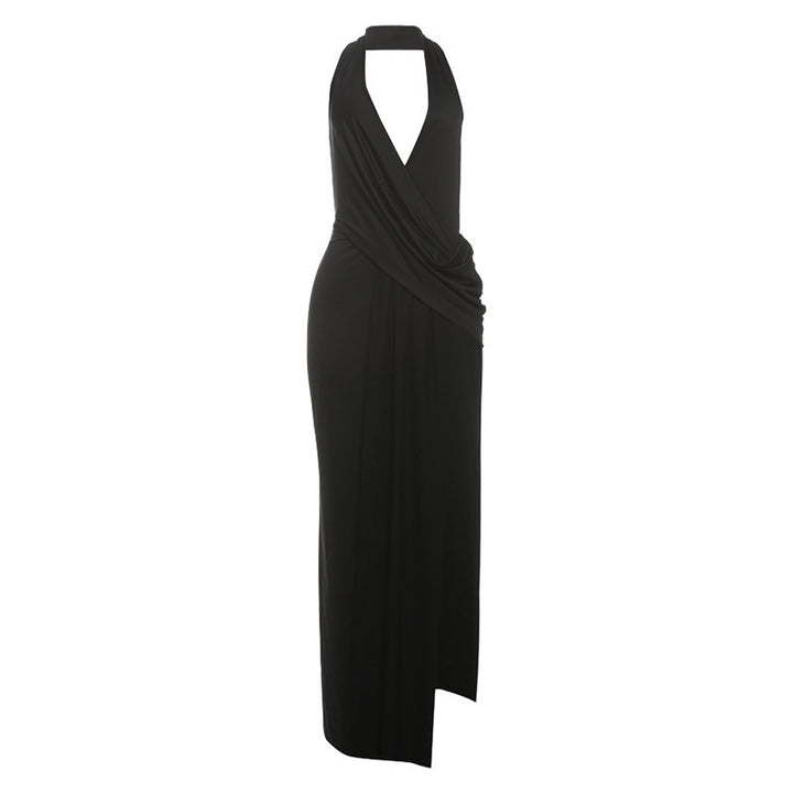 Dams Elegant Wrap Dress with Deep V-Neck and Flowing Cut Mirla-Eva Jonsson