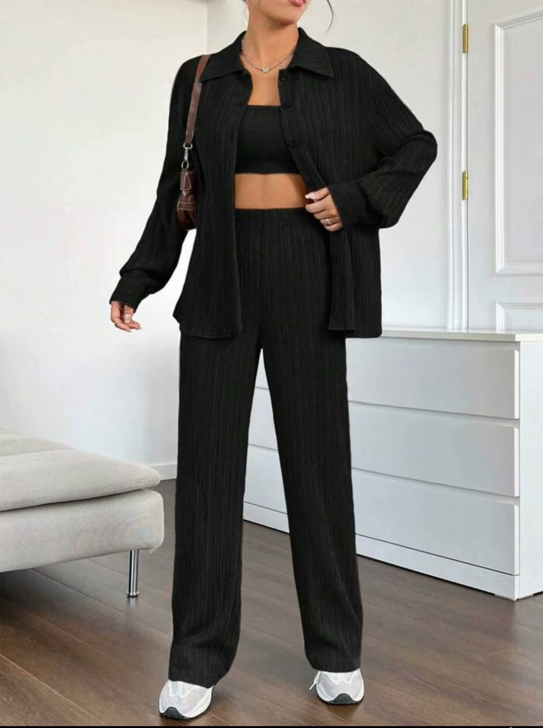 Dams Elegant set av randig blus och lös byxa Eva Jonsson-Eva Jonsson