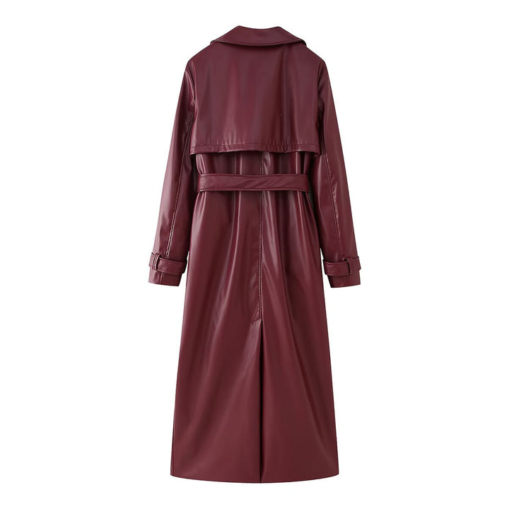 Dams Elegant trenchcoat i högkvalitativt konstläder Mirla-Eva Jonsson