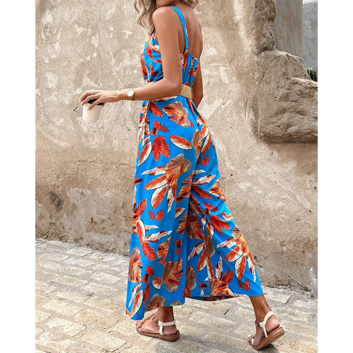 Dams Floral Print Vida byxor Overall Eva Jonsson-Eva Jonsson