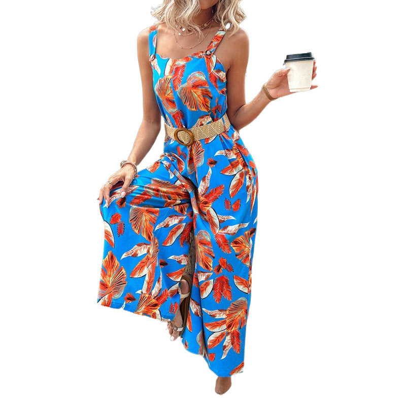 Dams Floral Print Vida byxor Overall Eva Jonsson-Eva Jonsson
