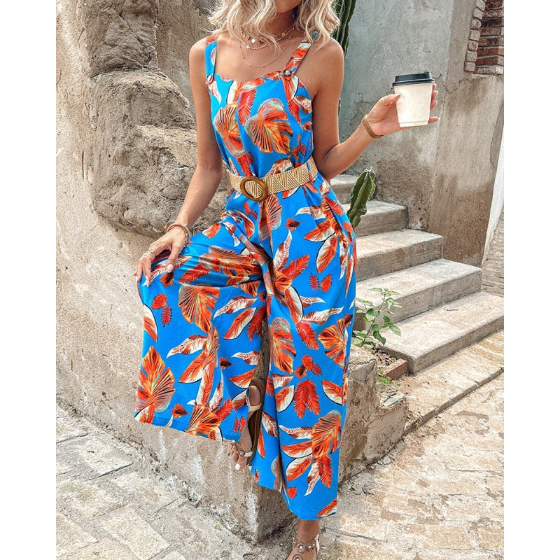 Dams Floral Print Vida byxor Overall Eva Jonsson-Eva Jonsson