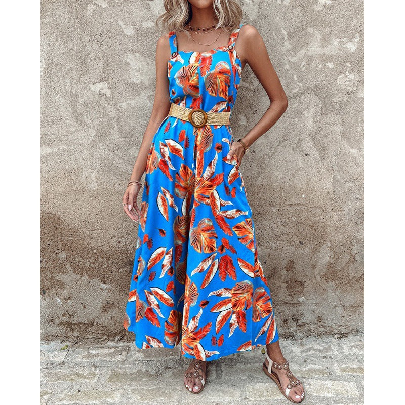 Dams Floral Print Vida byxor Overall Eva Jonsson-Eva Jonsson