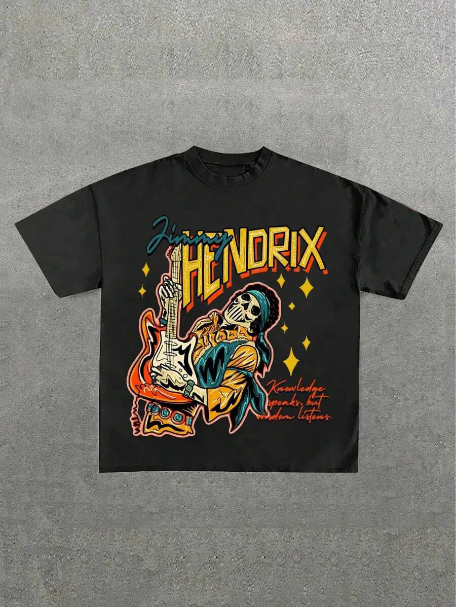 Dams Graphic T-Shirt med unik skelettdesign och kreativt tryck Mirla-Eva Jonsson