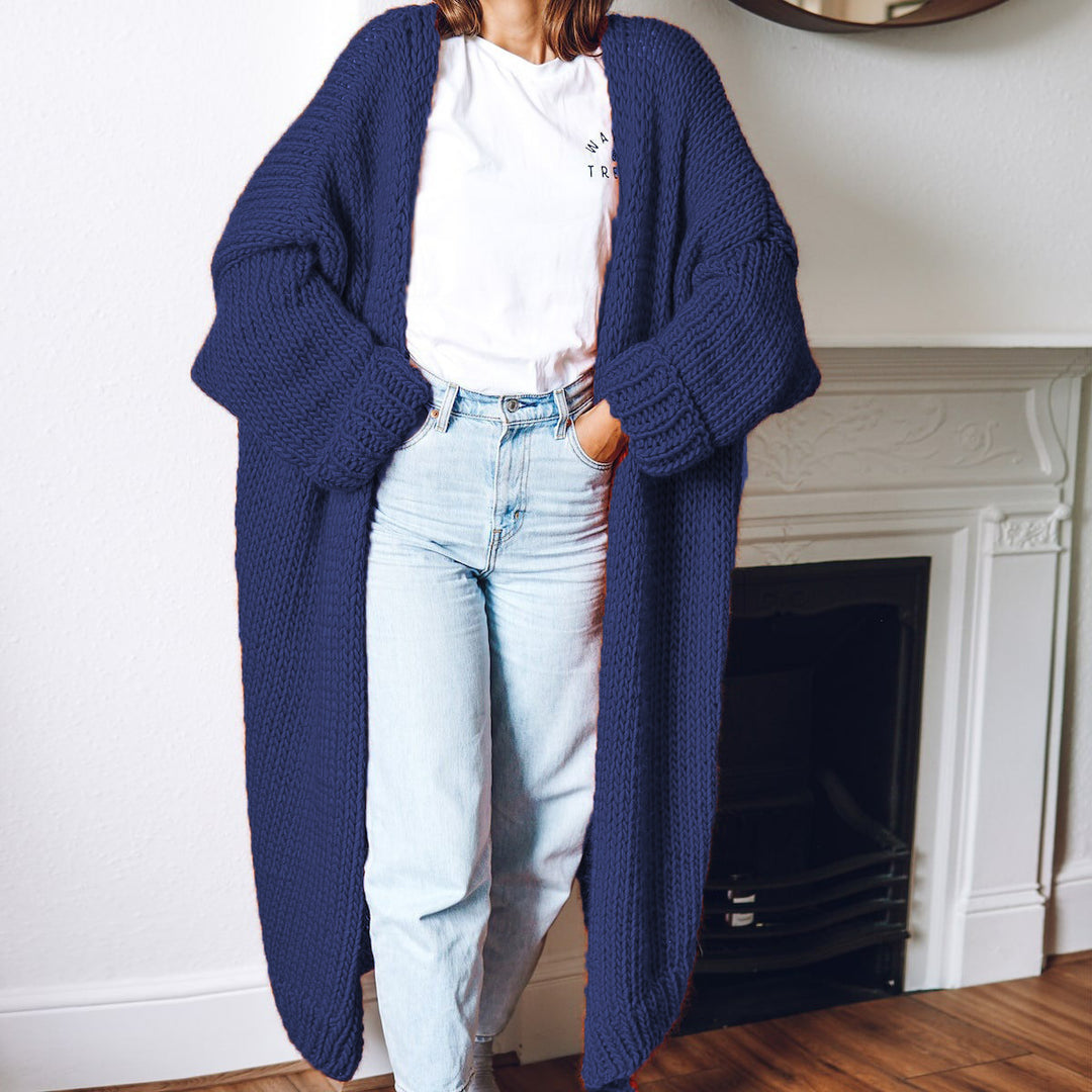Dams Grovstickad Kimono Cardigan Eva Jonsson-Eva Jonsson