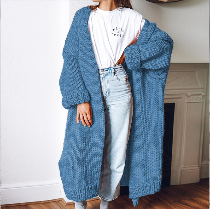 Dams Grovstickad Kimono Cardigan Eva Jonsson-Eva Jonsson