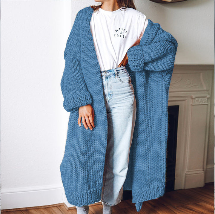 Dams Grovstickad Kimono Cardigan Eva Jonsson-Eva Jonsson