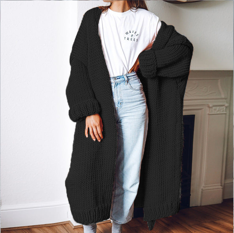 Dams Grovstickad Kimono Cardigan Eva Jonsson-Eva Jonsson