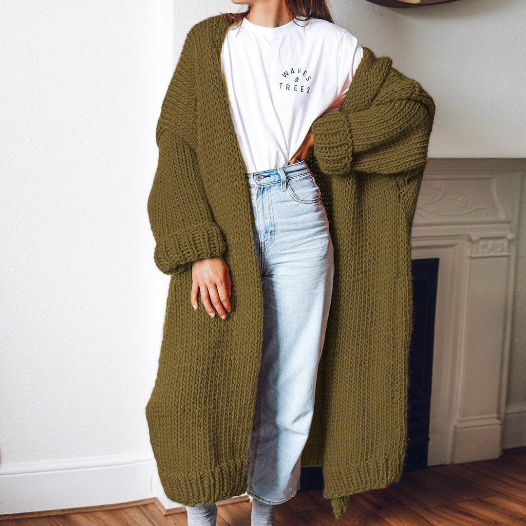 Dams Grovstickad Kimono Cardigan Eva Jonsson-Eva Jonsson