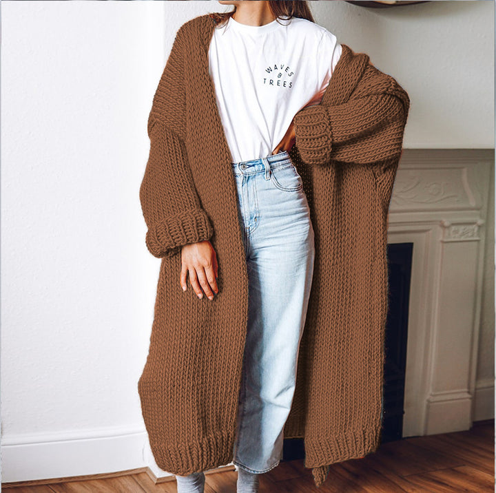 Dams Grovstickad Kimono Cardigan Eva Jonsson-Eva Jonsson