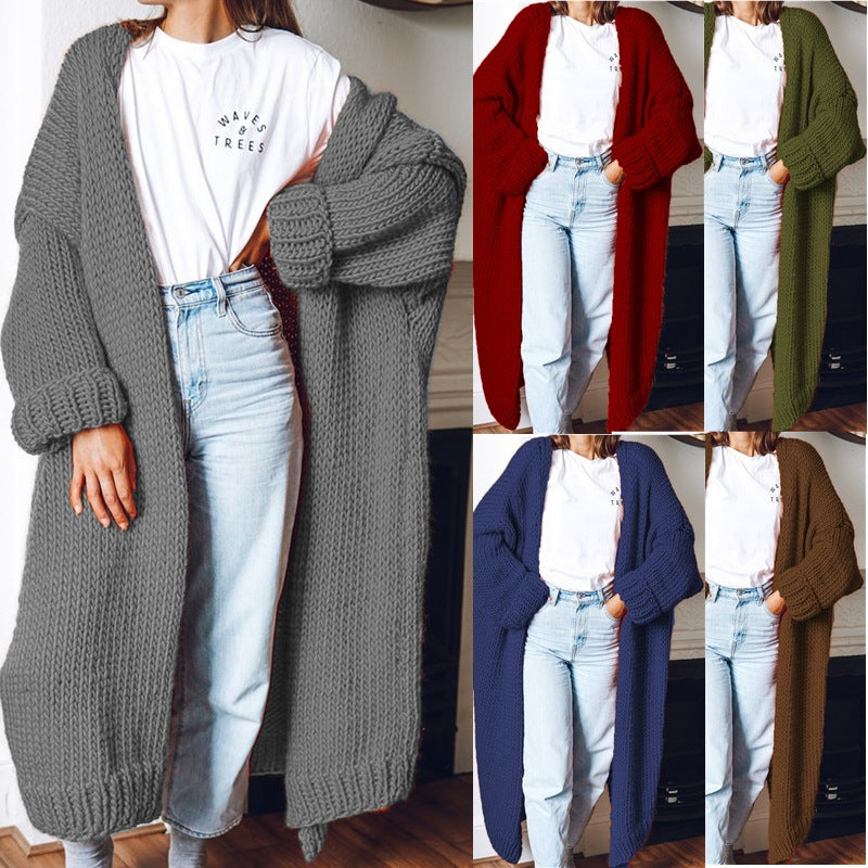 Dams Grovstickad Kimono Cardigan Eva Jonsson-Eva Jonsson
