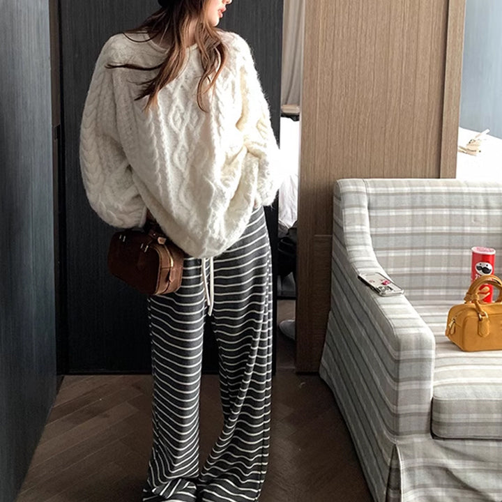 Dams Grovstickad Tröja med Avslappnad Passform och Generösa Ärmar Eva Jonsson-Eva Jonsson