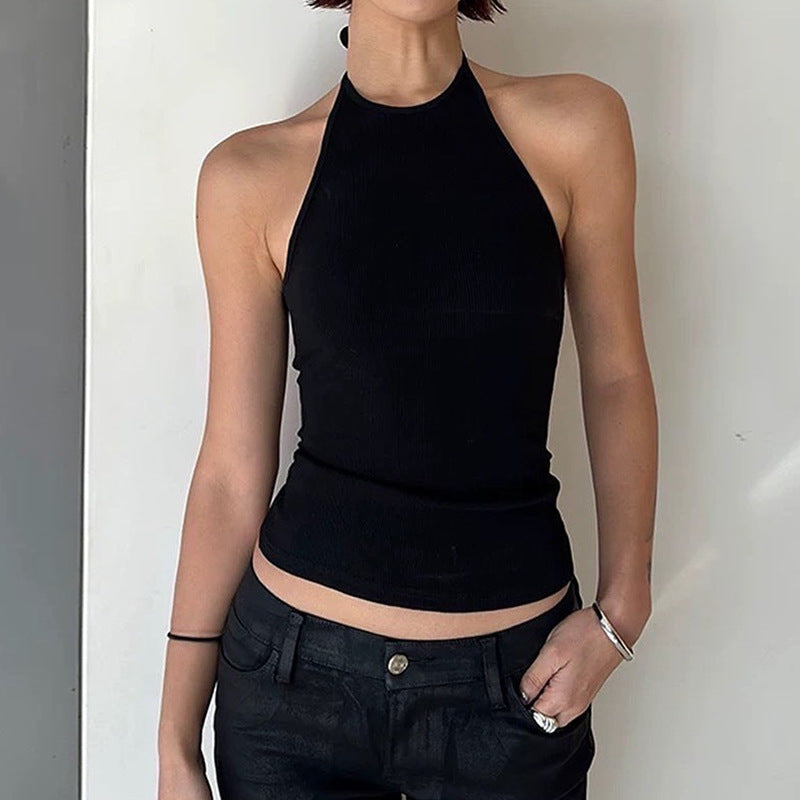 Dams H halterneck topp i elastisk material Mirla-Eva Jonsson