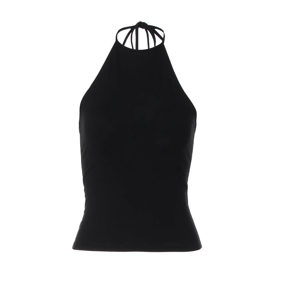 Dams H halterneck topp i elastisk material Mirla-Eva Jonsson