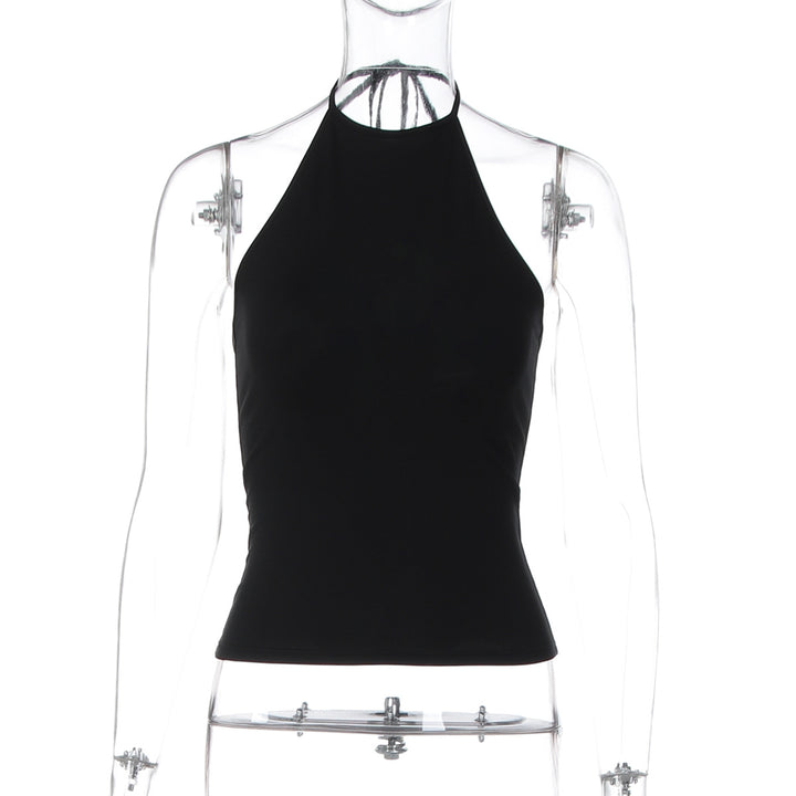 Dams H halterneck topp i elastisk material Mirla-Eva Jonsson