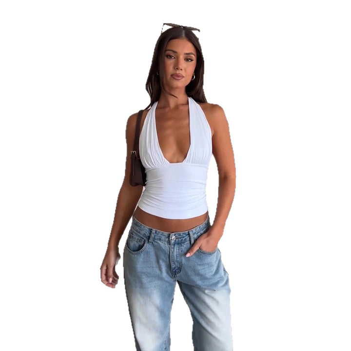 Dams Halter-top med raffinerad rynkning Mirla-Eva Jonsson