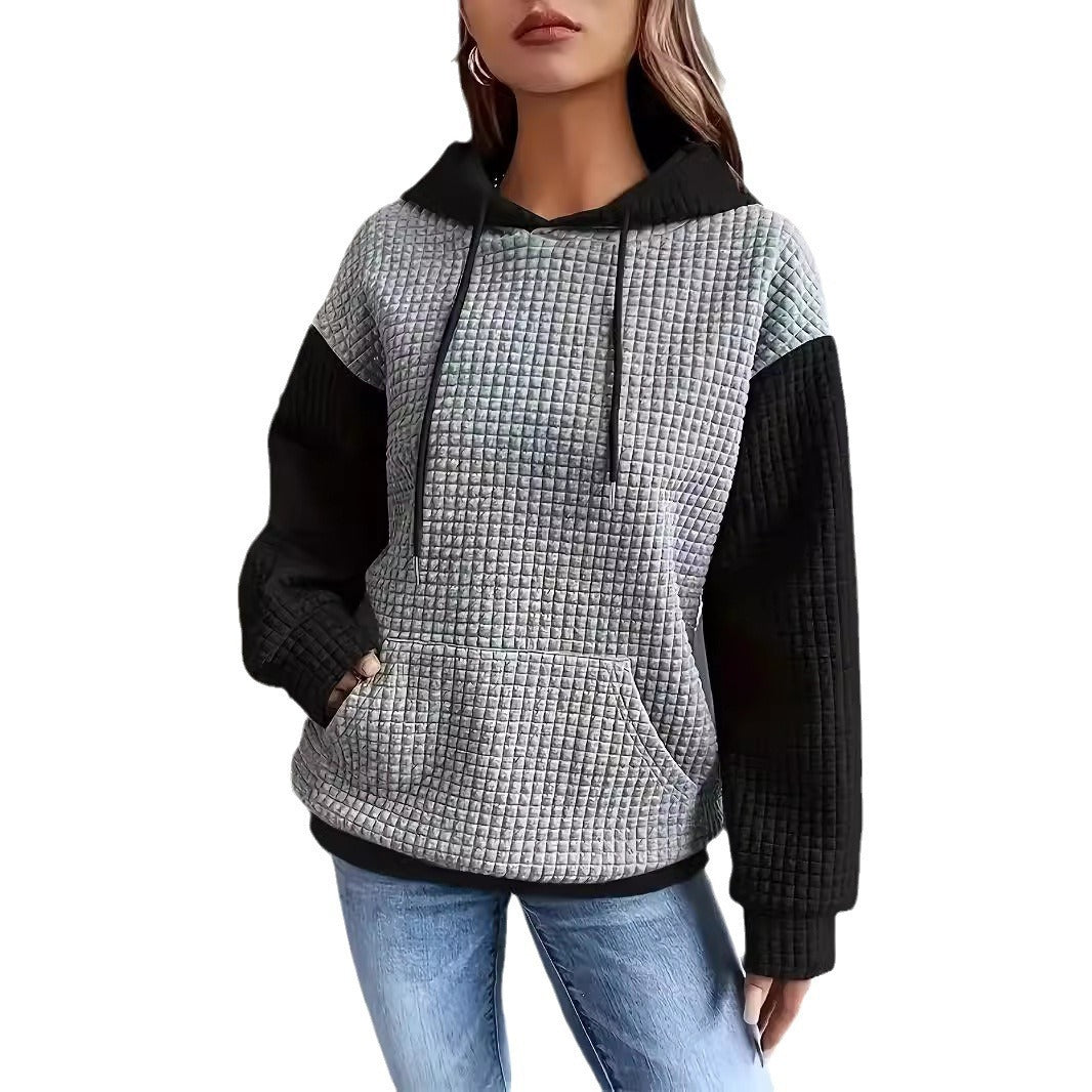 Dams Hoodie med strukturerad design och praktiska sidofickor Mirla-Eva Jonsson