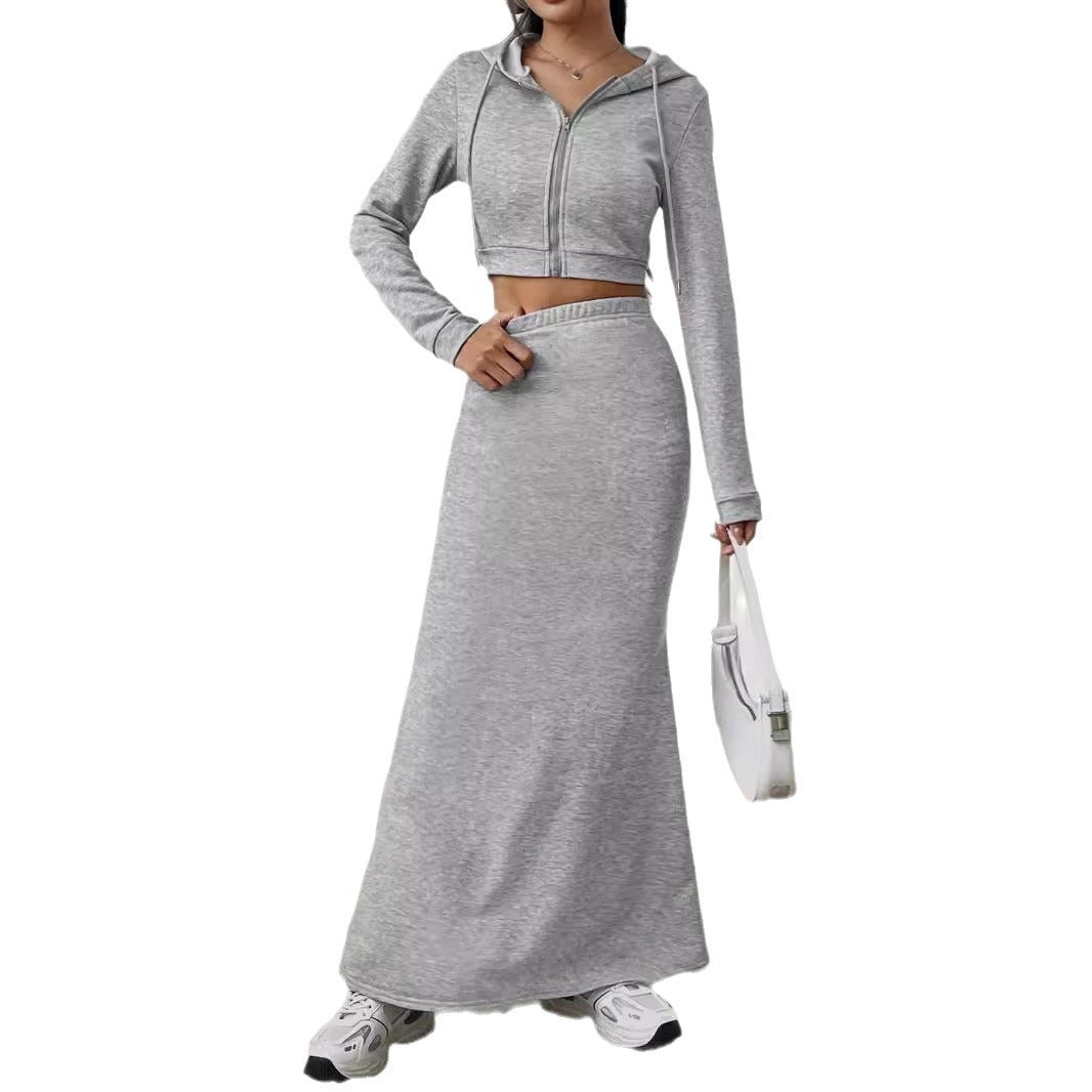 Dams Hoodie och Maxi-Kjol Set Mirla-Eva Jonsson