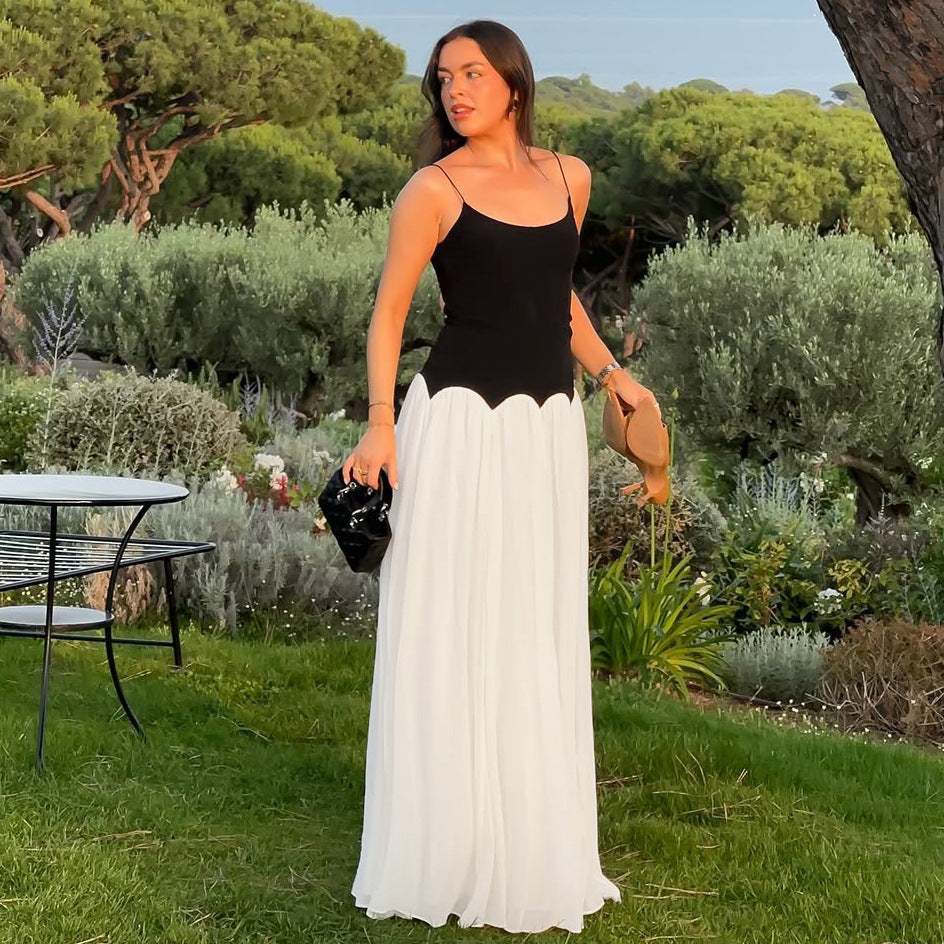 Dams Maxi-klänning med raffinerade band och elegant snitt Mirla-Eva Jonsson