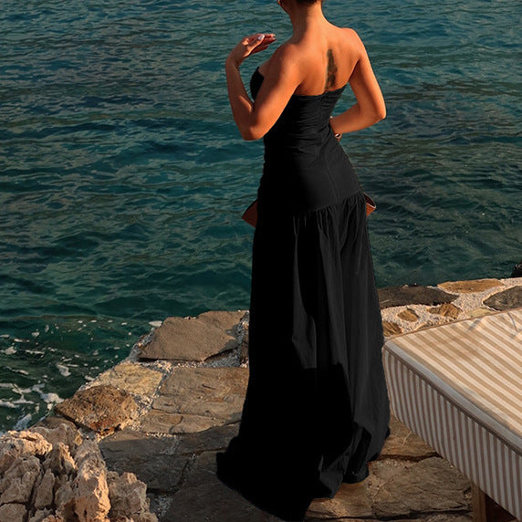Dams Off-Shoulder Maxiklänning med raffinerad Cut-Out och flödande kjol Mirla-Eva Jonsson