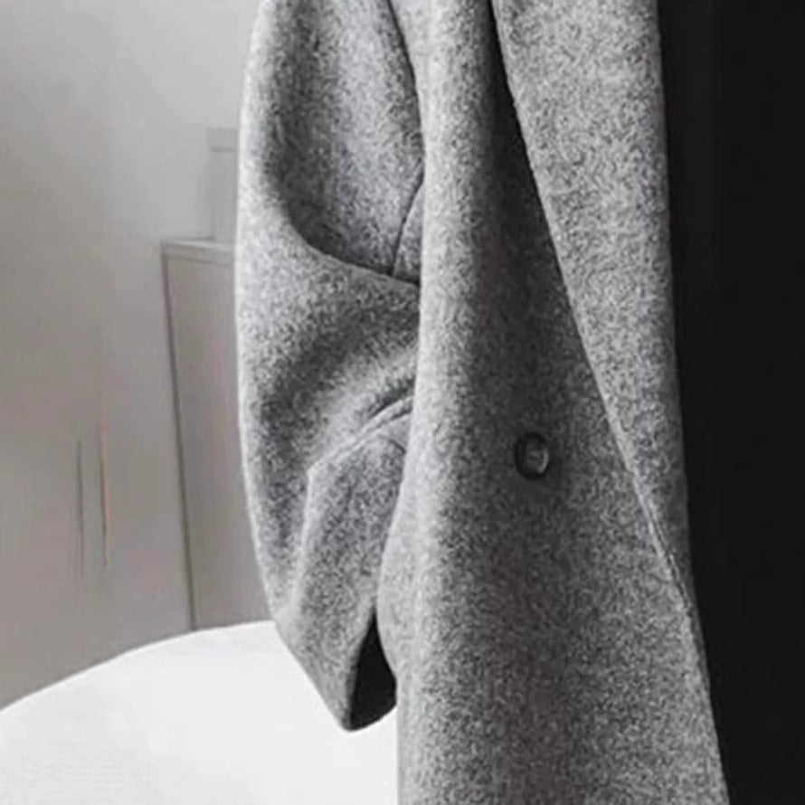 Dams Oversized Bouclé-Kappa med Dubbelknäppt Mirla-Eva Jonsson