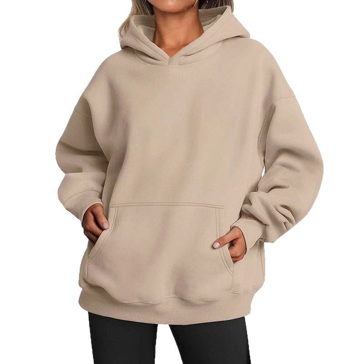 Dams Oversized Hoodie i Mjuk Bomullsblandning med Praktiska Fickor Mirla-Eva Jonsson