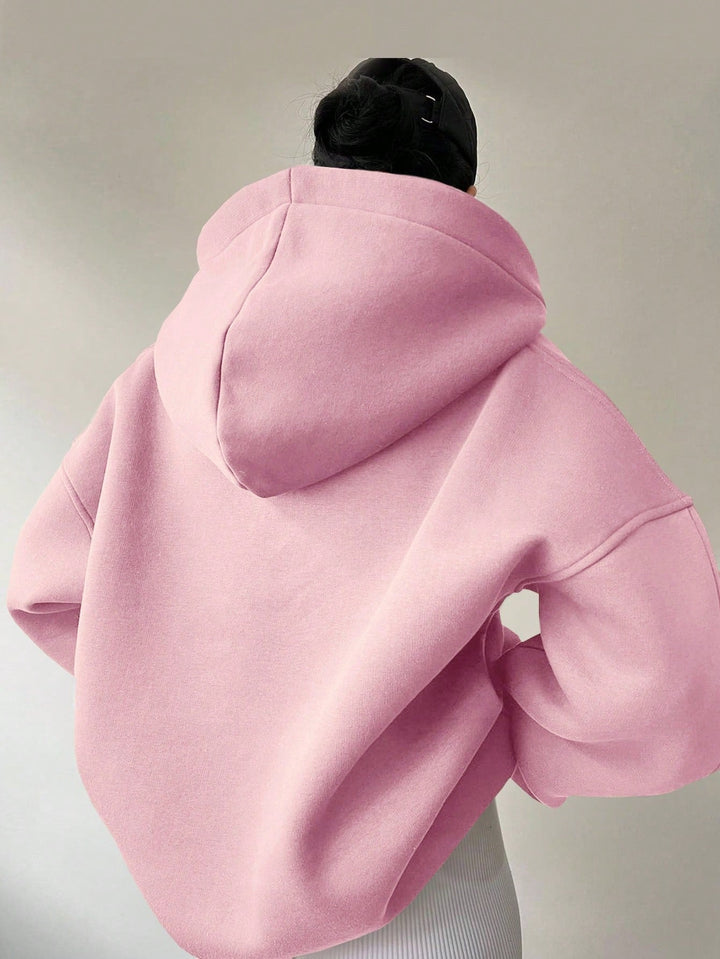 Dams Oversized Hoodie med Modern Krage och Lätt Passform Mirla-Eva Jonsson