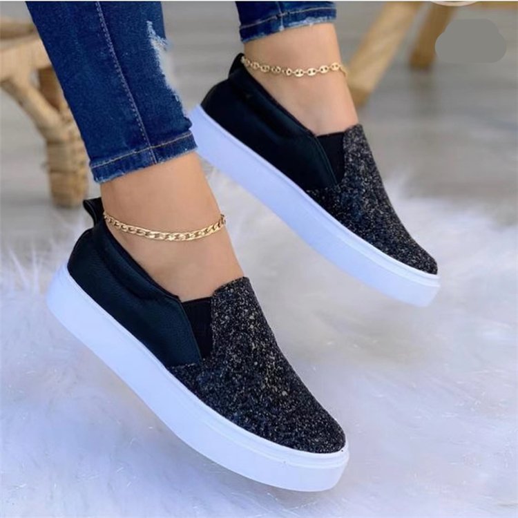 Dams Slip-On Sneakers med Glittrande Ovanmaterial och Bekväm Inträde Mirla-Eva Jonsson