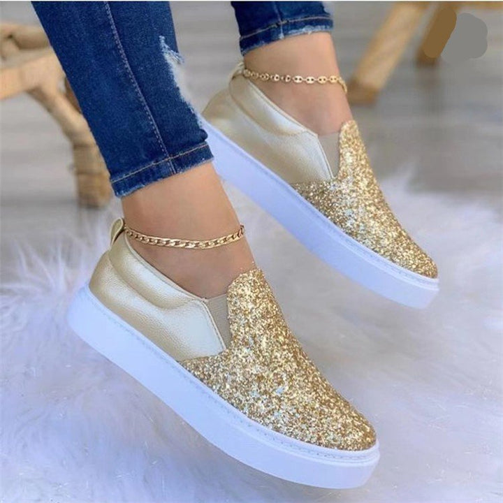 Dams Slip-On Sneakers med Glittrande Ovanmaterial och Bekväm Inträde Mirla-Eva Jonsson