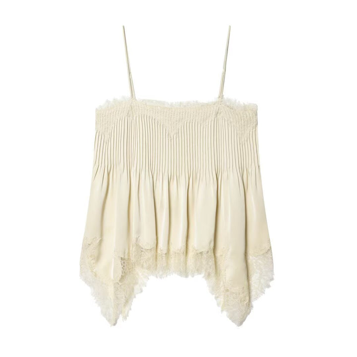 Dams Spets-Camisole med elastisk detalj och flytande snitt Mirla-Eva Jonsson