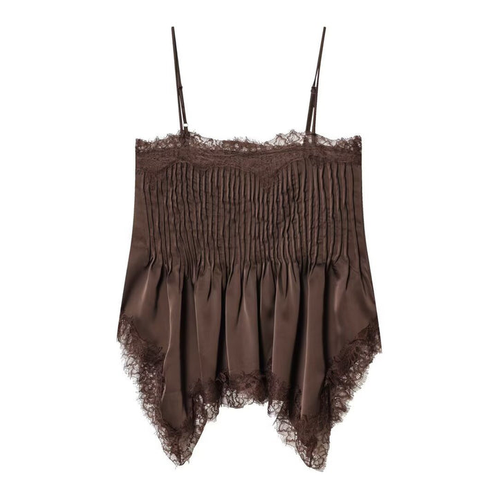 Dams Spets-Camisole med elastisk detalj och flytande snitt Mirla-Eva Jonsson
