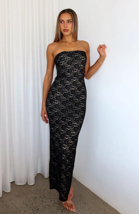 Dams Spitzenkleid i ärmlös design Mirla-Eva Jonsson