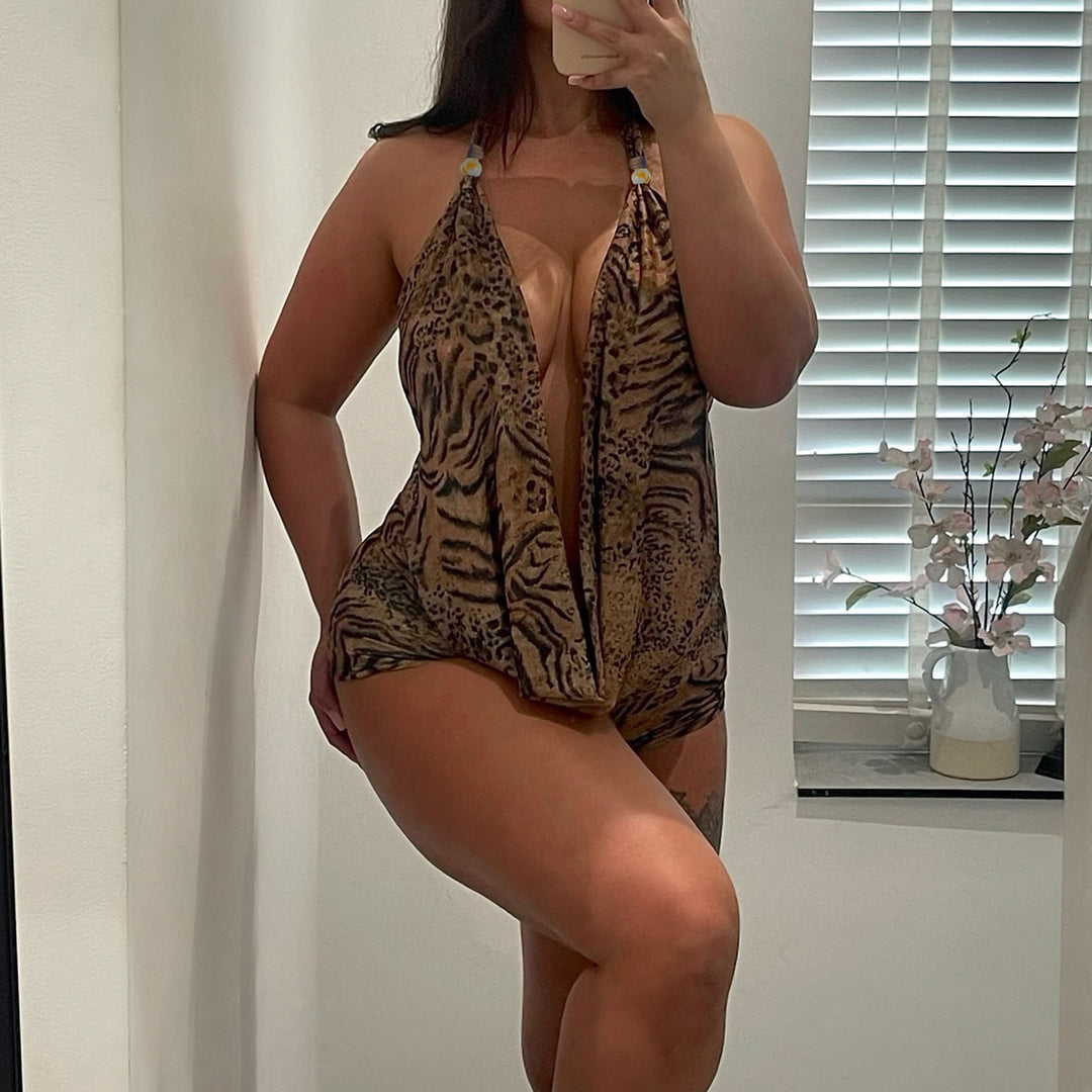 Dams Sporttop och shorts set med djurmönster Mirla-Eva Jonsson
